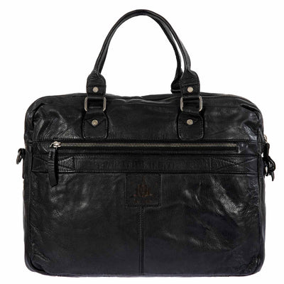 Mayday Leather Briefcase - Black (MDY05-100)