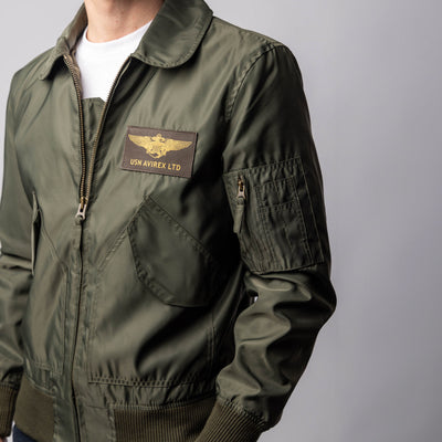 CWU Light Nylon Bomber Jacket - Military Green