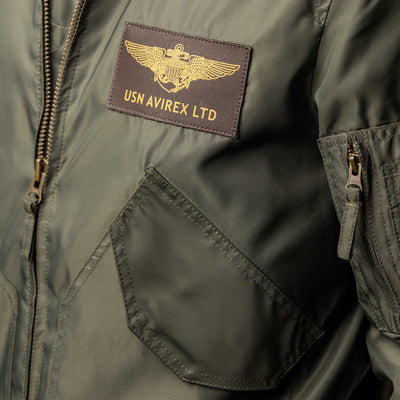 CWU Light Nylon Bomber Jacket - Military Green